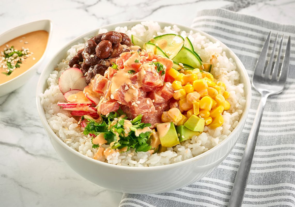 Poke Bowl de atún al chipotle