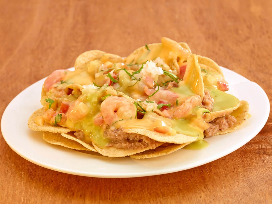 Nachos with Shrimp and Guacamole