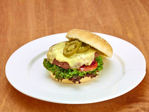 Bean burger with cheese