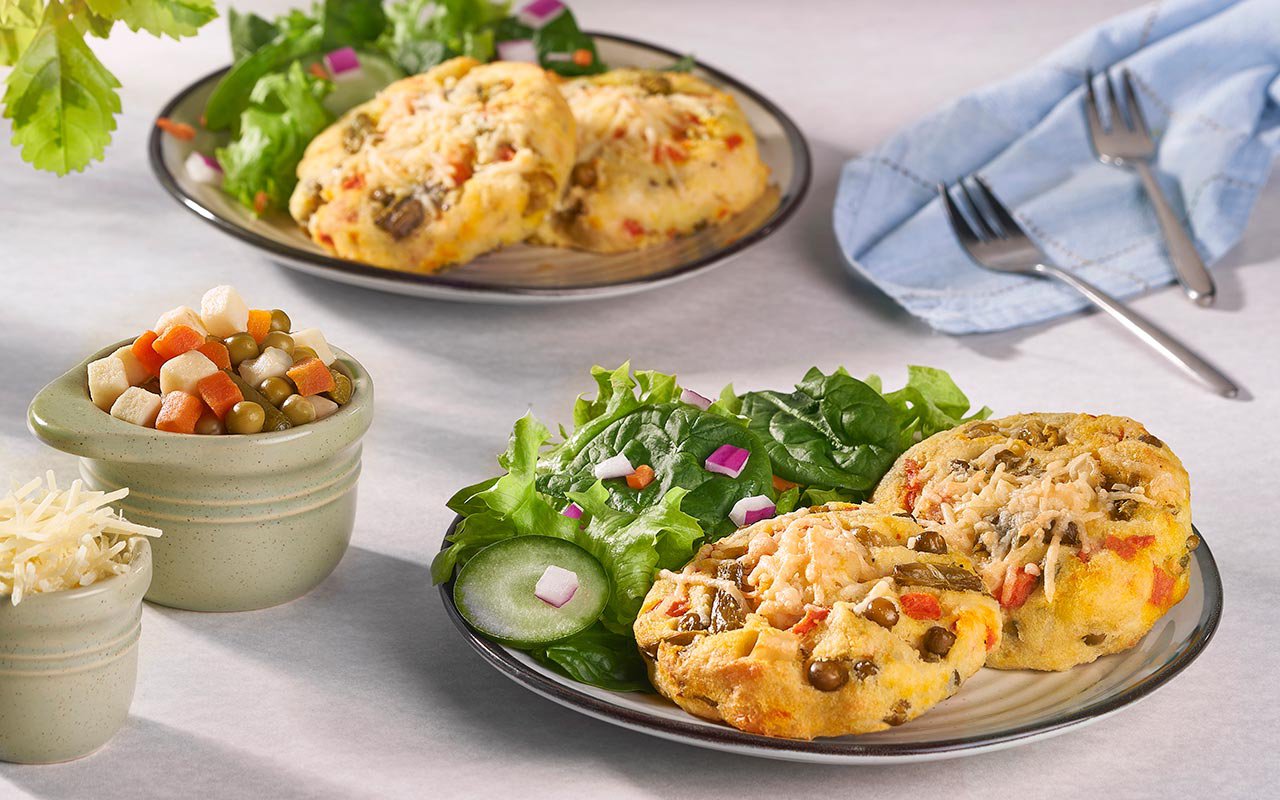 Tortitas de papa y verduras