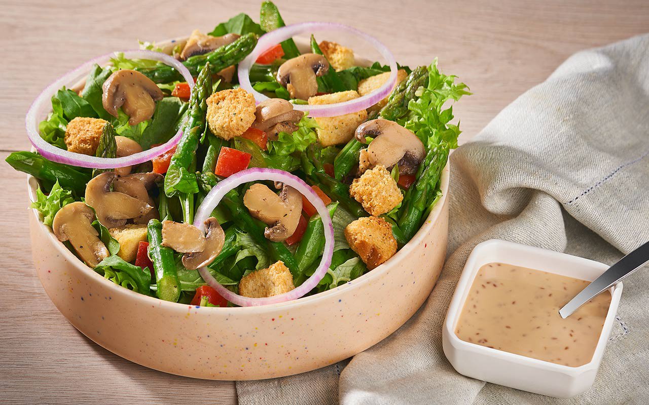 Ensalada Tibia con Champiñones