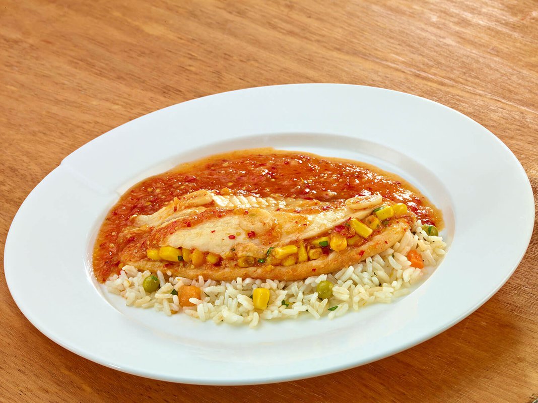 Pescado asado al ajo arriero