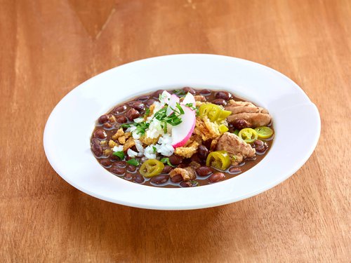 Beans with pork and serrano peppers