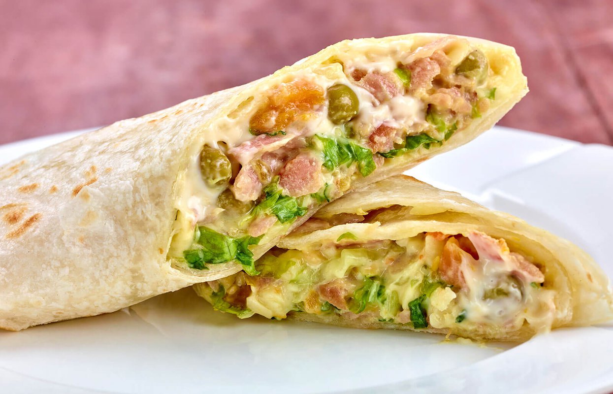 Turkey Wrap with jalapeno cheese