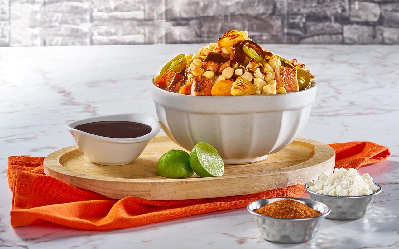 Esquites with bacon