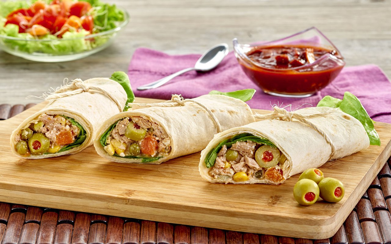 Wrap de atún al chipotle