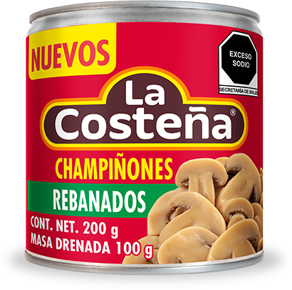 Champiñones rebanados
