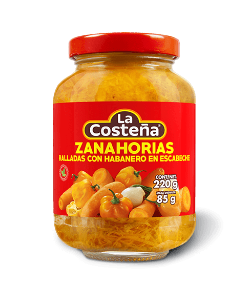 zanahorias ralladas con habanero en escabeche