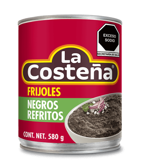 frijoles negros refritos