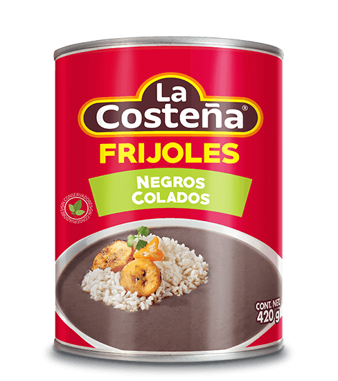 frijoles negros colados
