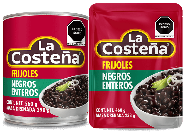 frijoles negros enteros