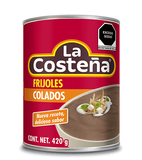 frijoles negros colados