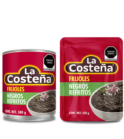 frijoles negros refritos
