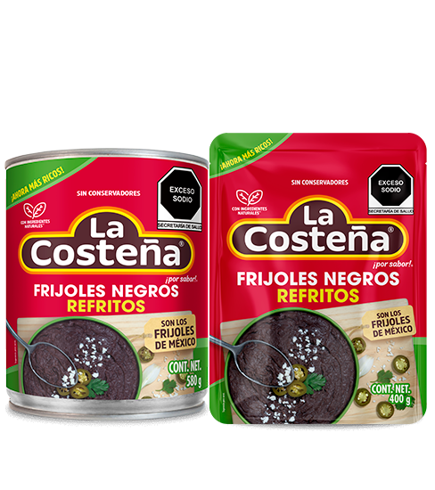 frijoles negros refritos