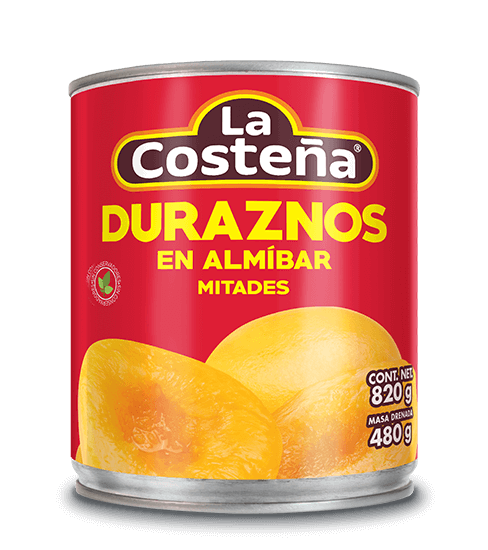 duraznos en almíbar mitades