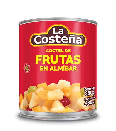 coctel de frutas en almíbar