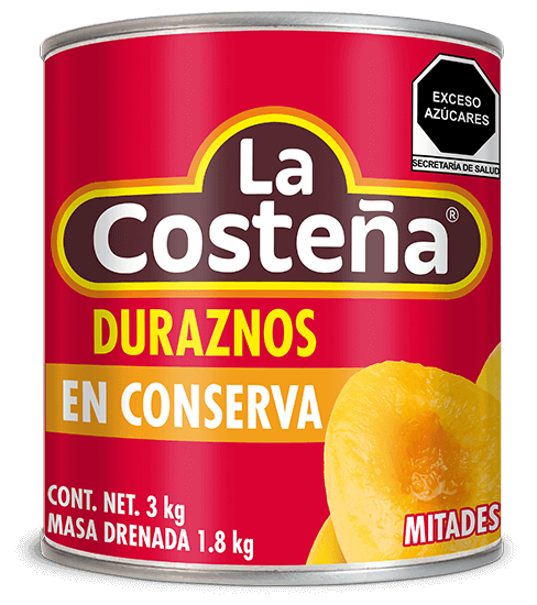 duraznos en conserva mitades