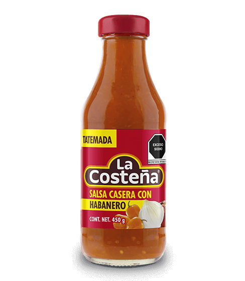 Salsa casera con habanero tatemada