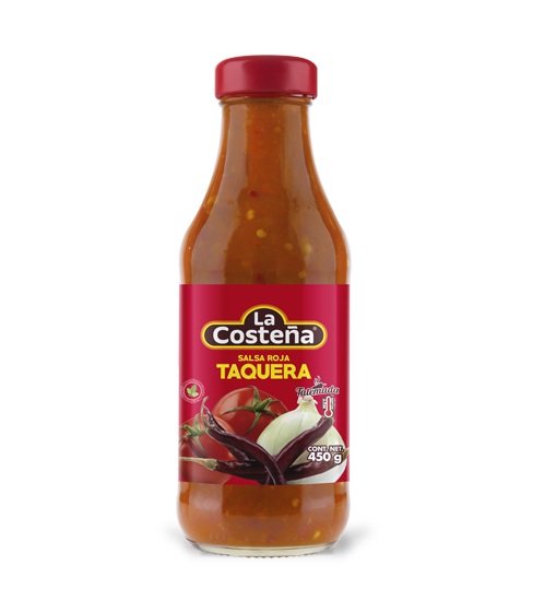 Salsa roja taquera tatemada