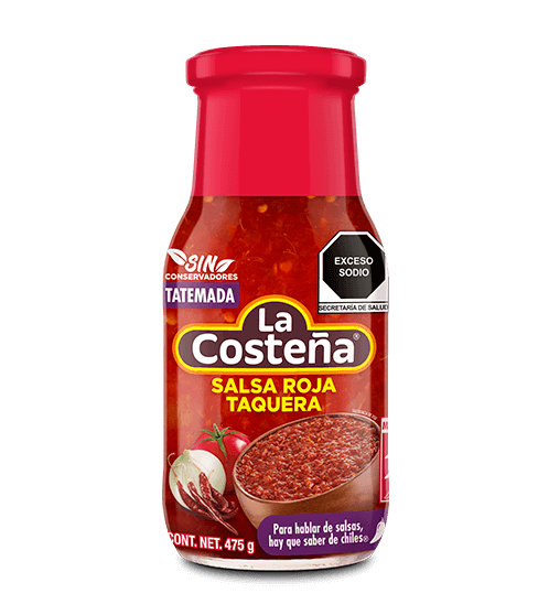 Salsa roja taquera tatemada