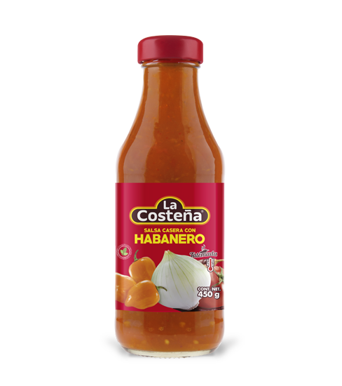 Salsa casera con habanero