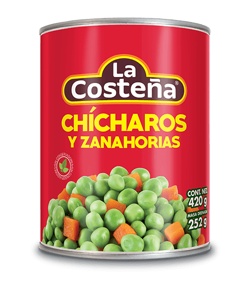 chícharos y zanahorias