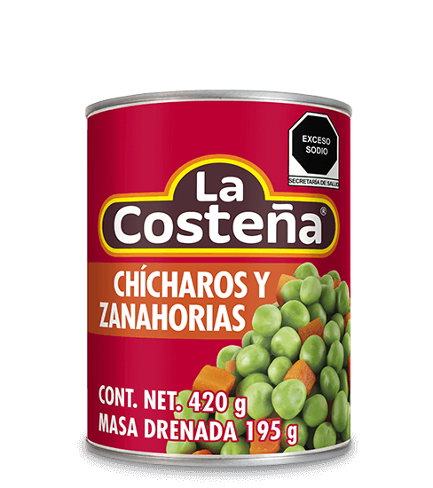 chícharos y zanahorias