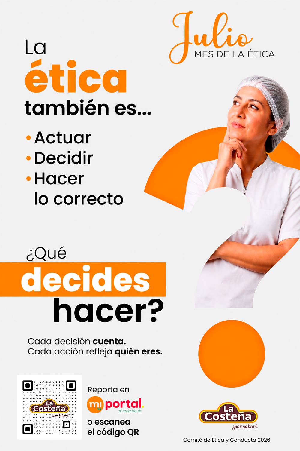 La ética se vive poster